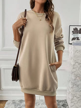 Load image into Gallery viewer, Karen - Lässiges langärmeliges Sweatshirt-Kleid mit Tasche