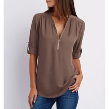 Load image into Gallery viewer, Chaira - Elegante V-Ausschnitt Bluse