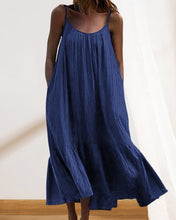 Load image into Gallery viewer, Irma - Einfarbiges ärmelloses Midikleid