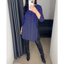 Load image into Gallery viewer, Eleonora - Bedrucktes Kleid mit Rundem Kragen
