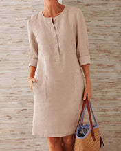 Load image into Gallery viewer, Ava - Elegantes einfarbiges Kleid