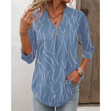 Load image into Gallery viewer, Ulrika - Elegantes Damen-Knopf V-Ringed Top