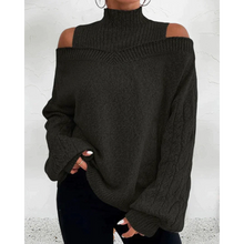 Load image into Gallery viewer, Frieda - Rollkragenpullover mit Kalten Schultern