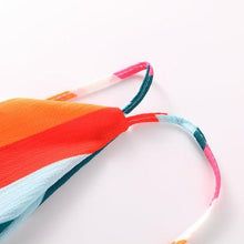 Load image into Gallery viewer, Jyrnobel - Bright Rainbow Vintage gestreiftes Sommerkleid