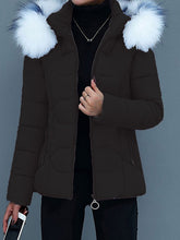 Load image into Gallery viewer, Gina - Gefütterter Wintermantel mit Pelzkragen