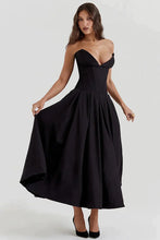 Load image into Gallery viewer, Valentina - Trägerloses Kleid mit tiefem V-Ausschnitt