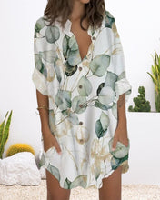 Load image into Gallery viewer, Olivia - Geknöpftes Kleid mit langen Ärmeln und Tasche