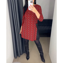 Load image into Gallery viewer, Eleonora - Bedrucktes Kleid mit Rundem Kragen