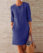 Load image into Gallery viewer, Ava - Elegantes einfarbiges Kleid