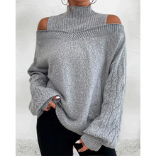 Load image into Gallery viewer, Frieda - Rollkragenpullover mit Kalten Schultern