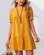 Load image into Gallery viewer, Stef - Baumwollwäschekleid mit Puffärmelen