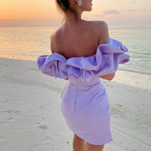 Load image into Gallery viewer, BlissfulBloom - Off-the-shoulder jurk met ruches
