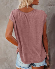 Load image into Gallery viewer, Genelyn - Einfarbiges Tanktop mit V-Ausschnitt und Flügelärmeln