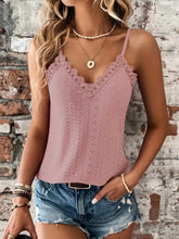 Load image into Gallery viewer, Yolly - Sizzle Öse Kontrast Spitze Cami Top