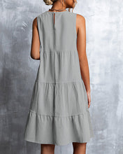 Load image into Gallery viewer, Siobe - A-Linie ärmelloses Kleid in Volltonfarbe