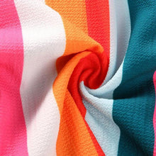 Load image into Gallery viewer, Jyrnobel - Bright Rainbow Vintage gestreiftes Sommerkleid