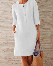 Load image into Gallery viewer, Ava - Elegantes einfarbiges Kleid