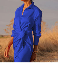 Load image into Gallery viewer, Izza - Einfarbiges langes Kleid