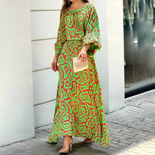 Load image into Gallery viewer, Ivy - Laternenärmel Langes Kleid