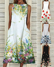 Load image into Gallery viewer, Katriona - Bedrucktes ärmelloses Kleid