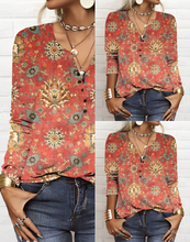 Load image into Gallery viewer, Maribel -  Bedruckte Bluse im Ethnostil