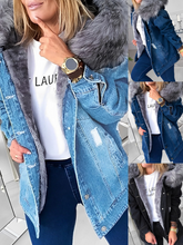 Load image into Gallery viewer, Lenka - Laurel Jeansjacke mit Pelz