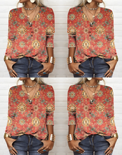 Load image into Gallery viewer, Moira Gedrukte blouse in etnische stijl