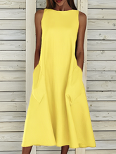 Load image into Gallery viewer, Amihan - Einfarbiges Baumwollkleid