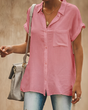 Load image into Gallery viewer, Jinky - Relaxed-Fit Kragen Kurzärmelig Bluse