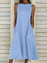 Load image into Gallery viewer, Amihan - Einfarbiges Baumwollkleid