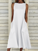Load image into Gallery viewer, Amihan - Einfarbiges Baumwollkleid