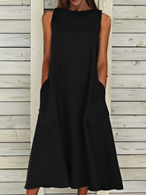 Load image into Gallery viewer, Amihan - Einfarbiges Baumwollkleid