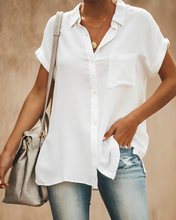 Load image into Gallery viewer, Jinky - Relaxed-Fit Kragen Kurzärmelig Bluse