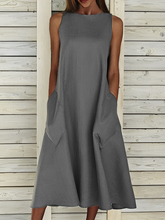 Load image into Gallery viewer, Amihan - Einfarbiges Baumwollkleid