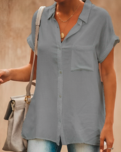 Load image into Gallery viewer, Jinky - Relaxed-Fit Kragen Kurzärmelig Bluse