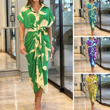 Load image into Gallery viewer, Jaya - Elegantes Kleid mit bedruckten Knöpfen im Vintage-Stil für den Sommer