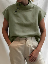 Load image into Gallery viewer, Carmela - Elegante Baumwoll-Leinen-Bluse