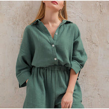 Load image into Gallery viewer, Elvie - Leinen Damen Sommer Set