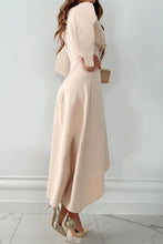 Load image into Gallery viewer, Dominique - Elegantes plissiertes einfarbiges Kleid
