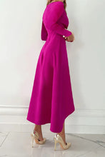 Load image into Gallery viewer, Dominique - Elegantes plissiertes einfarbiges Kleid