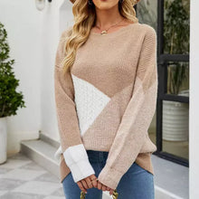 Load image into Gallery viewer, Wilma - Lässiger Patchwork-Strickpullover