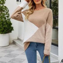 Load image into Gallery viewer, Wilma - Lässiger Patchwork-Strickpullover