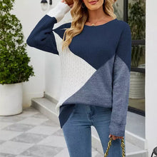 Load image into Gallery viewer, Wilma - Lässiger Patchwork-Strickpullover