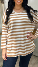 Load image into Gallery viewer, Preia - Gestreiftes Casual-Shirt mit Rundhalsausschnitt &amp; Langen Ärmeln