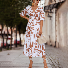 Load image into Gallery viewer, Robelyn - Casual midi-jurk met v-hals
