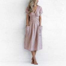 Load image into Gallery viewer, Bernice - Lässiges v-ausschnitt kleid