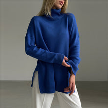 Load image into Gallery viewer, Nelia - Rollkragenpullover mit Seitenschlitz
