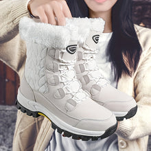 Load image into Gallery viewer, Diana - Damen Winterstiefel mit Pelzbesatz und Schnürung