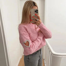 Load image into Gallery viewer, Rosemarie - Fashion Love Heart Hollow Out Pullover