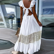 Load image into Gallery viewer, Queenie - Weißes Maxi Ibiza Kleid